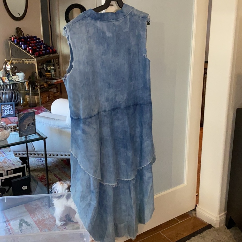 Denim high low blouse - Picture 4 of 4
